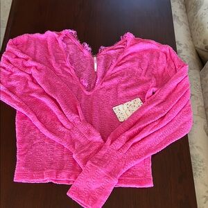 Vibrant Pink Long Sleeve Top